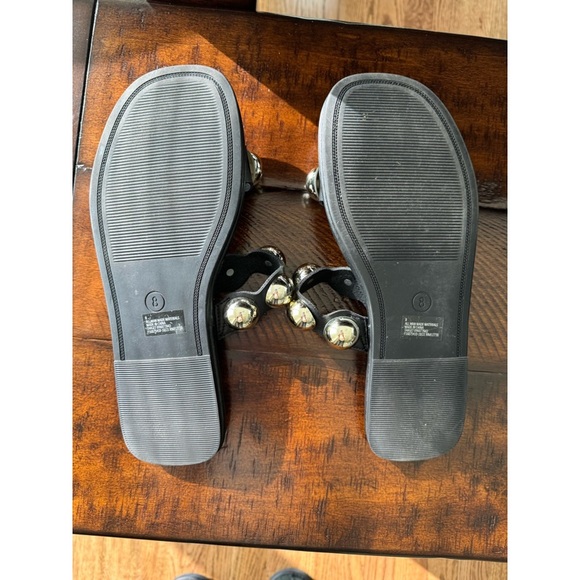 A New Day Didi Embellished Slide Sandals Black Metallic - Picture 2 of 2